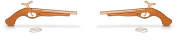BestSaller Piraten Pistole aus Holz Funktion 1233 natur