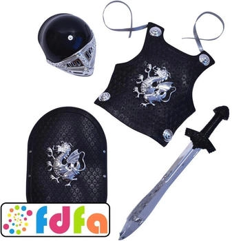 Bristol Novelty Ltd Ritter Rüstung Accessoiren BA601 schwarz Einheitsgröße