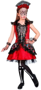 Widmann Hexen-Kostüm Dia de los Muertos Kinderkostüm Skelett Kleid
