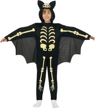 Fiestas Guirca Skelett Fledermaus Flügel Kostüm für Kinder