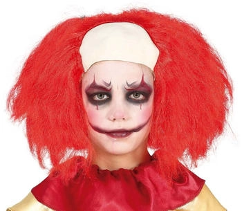 Fiestas Guirca Killer Clown Perücke rot Horror Kopfbedeckung