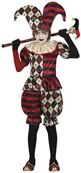 Fiestas Guirca Edler Narr Kostüm Böser Clown Kostüm Harlekin Hut