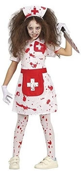 Fiestas Guirca Zombie Krankenschwester Weiße Blutige Uniform Kostüm 7-9 Jahre