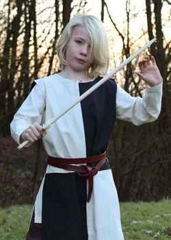 Battle-Merchant Kinder Waffenrock Lucas Wappenrock mittelalter natur schwarz