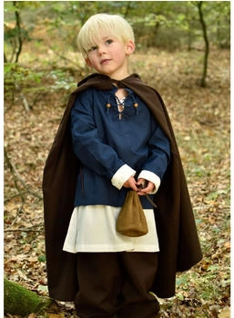 Battle-Merchant Ritter-Kostüm Kinder Mittelalter-Umhang Paul braun