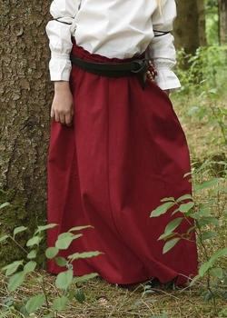 Battle-Merchant Ritter-Kostüm Kinder Mittelalter-Rock Lucia weit ausgestellt rot
