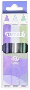 namaki Kinderschminkstifte Glitzer Jumbo 3er-Set violett silber grün