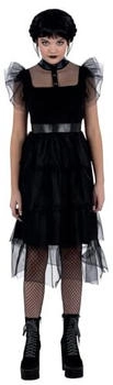 Smiffy's Gothic Prom Kostüm Kleid Mesh-Rüschen für Kinder