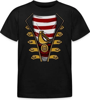 spreadshirt Pirat Seeräuber Karneval Kostüm Kinder T-Shirt schwarz