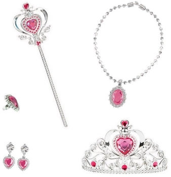 TOI-TOYS Princess Friends Schmuckset 6-teilig Tiara Kette Zauberstab