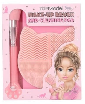 Depesche TOPModel Beauty Set Beauty and Me rosa Katzen Make-Up Pinsel Reinigungsmatte 13253