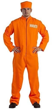 Dress Up America Häftling Kostüm orangefarbener Overall Hut
