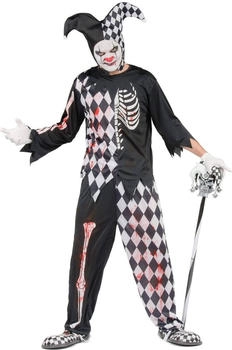 Rubie's Horror Harlekin Halloween Kostüm schwarz-weiss-rot
