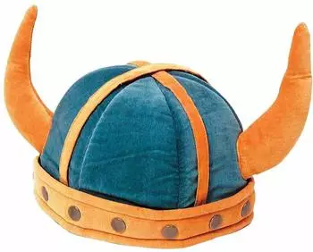 Holzspielerei Baumgartner Wikingerhelm aus Stoff (73801) blau-orange