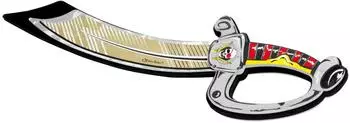 BestSaller Piraten-Säbel Captain Curly, 49cm, EVA Premium-Schaum (Bestsaller5042) mehrfarbig