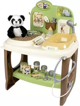 Smoby Tierarzt Klinik Spielset mit Plüsch-Panda (7/340406) grün