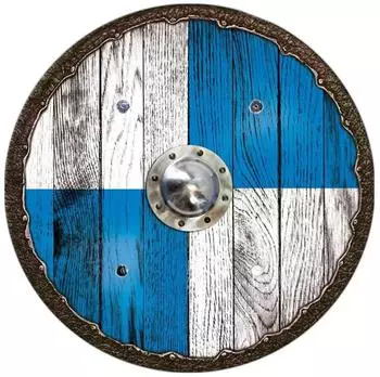 Holzspielerei Baumgartner Viking Shield Warrior blau