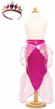 Great Pretenders Meerjungfrau Glitzer-Rock mit Diadem (42225) rosa/pink