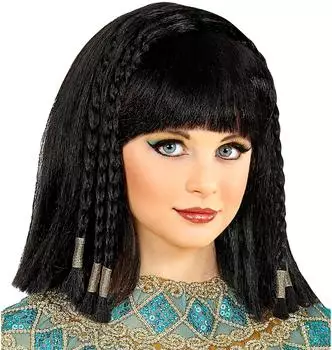 Widmann Kinderperücke Cleopatra mit geflochtenen Zöpfen (46931) schwarz