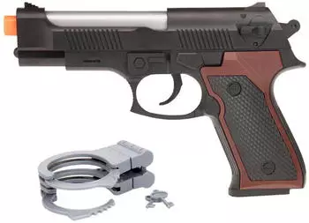 TOI-TOYS Police Pistole mit Handschellen Rollenspiel-Set mehrfarbig