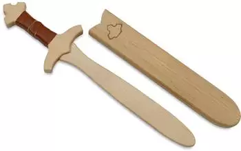 BestSaller König Edward Dolch Set mit Holzhülle & Gürtelhalter (1021) natur/braun
