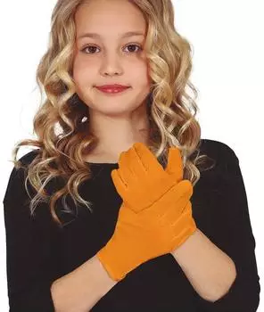 Fiestas Guirca Handschuhe für Kinder orange