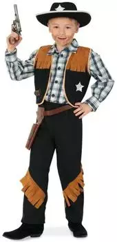 Fries Sheriff 2-teiliges Cowboy-Kostüm (2120) schwarz/braun