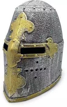 BestSaller Kinder-Ritterhelm Topfhelm (1422) silber/gold