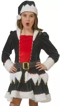Funny Fashion Ginger Weihnachtselfen Kostüm (693111) grün/rot