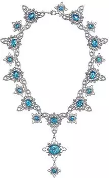 The Noble Collection Verfluchte Opalkette (NN7750) blau/silber