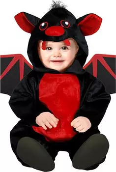 Fiestas Guirca Vampir Fledermaus Baby Kost&uuml;m Strampler mit Fl&uuml;geln schwarz/rot