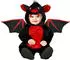 Fiestas Guirca Vampir Fledermaus Baby Kostüm Strampler mit Flügeln schwarz/rot