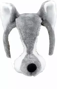Bristol Novelty Ltd Wolf Maske (UTBN1420_P) grau/weiß