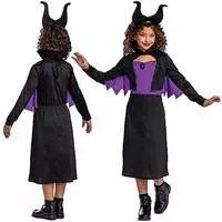 Disguise Kost&uuml;m Furchteinfl&ouml;&szlig;endes Maleficent-Kinderkost&uuml;m schwarz-lila schwarz