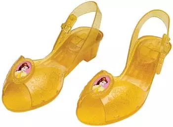Disguise Belle Jelly Shoes Offizielle Disney Prinzessin Kost&uuml;m Schuhe mit Belle-Emblem (158079) gelb