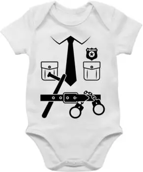 Shirtracer Polizeikostüm Baby Body weiß