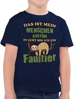 Shirtracer Human Costume Sloth Karneval T-Shirt (PV-59615034) dunkelblau