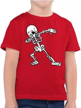 Shirtracer Dabbing Skelett Halloween Kostüm (PV-58225967) rot