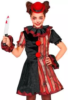 Widmann Evil Clown Kostüm Kinder (60939) mehrfarbig