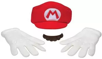 Disguise Mario Super Mario Bros Accessory Kit white/red