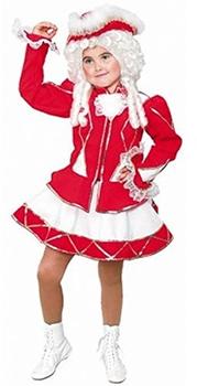 Orlob Karneval Kinder-Funkenkostüm rot-weiß mit Goldborte