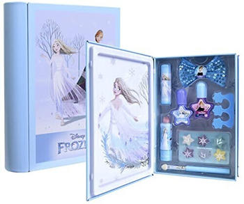 Lip Smacker Frozen II Magisches Beauty Buch - Set aus Kinderschminke für Augen, Lippen und Nägel inkl. Glitzer Haarschleife im Anna & Elsa-Design