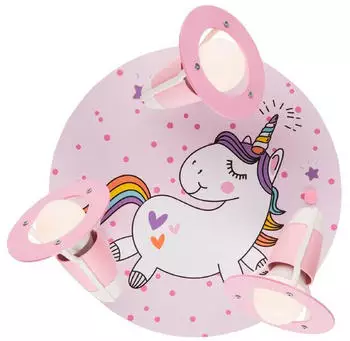 Elobra Deckenleuchte Rondell Einhorn Babsy rosa