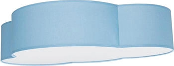 Licht-Erlebnisse Deckenlampe Wolke Blau 4x E27 Kinderzimmerleuchte Decke Wolkenlampe - Hellblau
