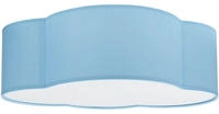 Licht-erlebnisse - Deckenleuchte Kinderzimmer Blau L: 41 Cm Stoff Wolke 2x E27