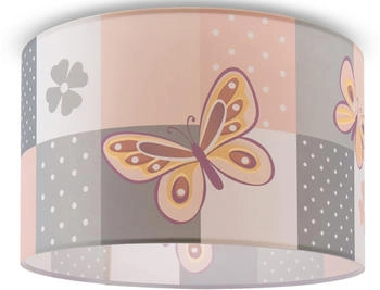 Paco Home Deckenlampe Rund Bunt Baby E27 Deckenleuchte - Weiß, Creme (Ø45,5cm)