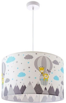 Paco Home Deckenlampe Feuerwehr Straße Polizei E27 Weiß, Design 6 (Ø45,5 cm)