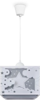 Paco Home Hängelampe Regenbogen Stern Löwe Dino Mond Typ 4, Blau