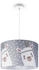Paco Home Deckenlampe Feuerwehr Straße Polizei E27 Weiß, Design 8 (Ø45,5 cm)