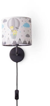 Paco Home Tischleuchte Stra&szlig;e Feuerwehr Schwarz, Design 6 (&Oslash;18 cm)
